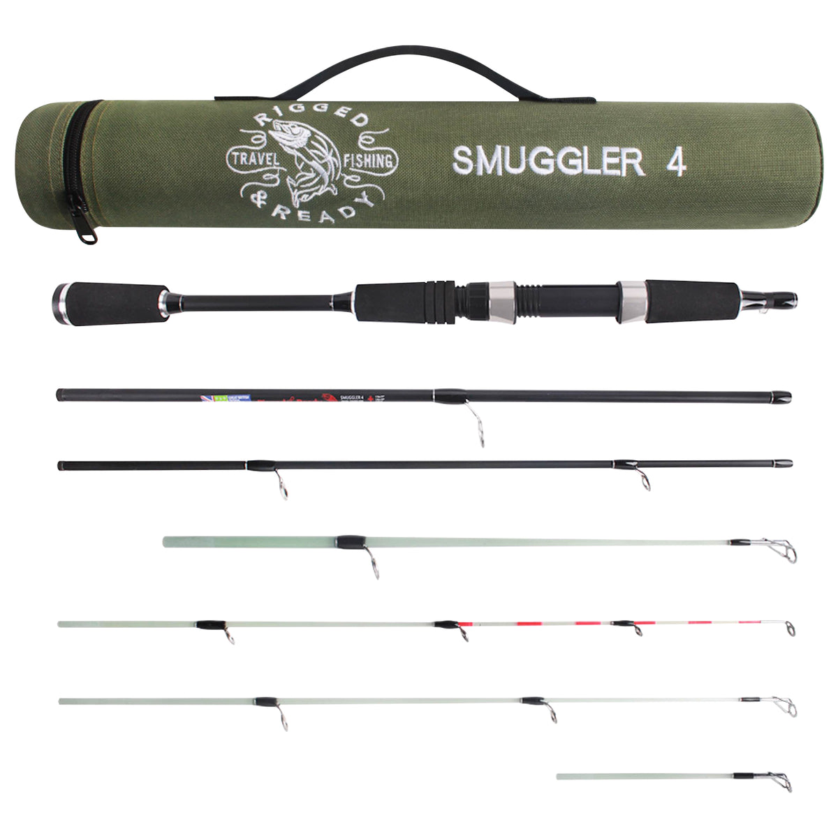 Smuggler 4 Kayak Compact Travel Spinning Rod - 4 tips, 3 lengths Max 1 Smuggler 4 Kayak Compact Travel Spinning Rod - 4 tips, 3 lengths Max 1