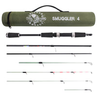 Smuggler 4 Kayak Compact Travel Spinning Rod - 4 tips, 3 lengths Max 154cm Min 108cm