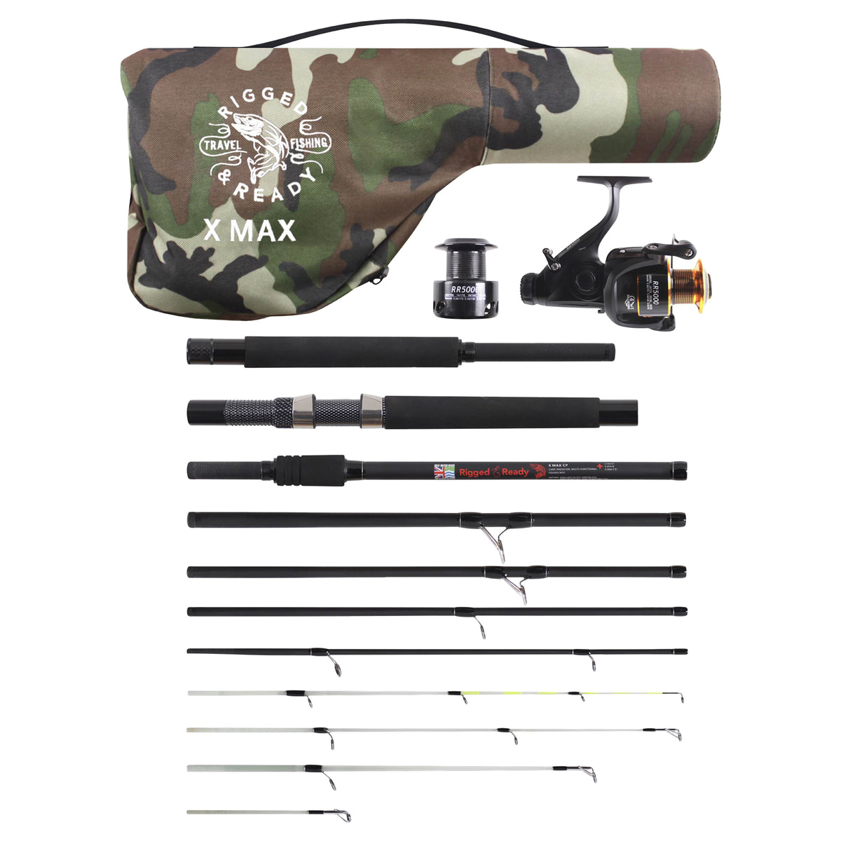 X Max Fishing Rod Combination. Multi-Function Powerful Predator & Carp, Spin, Feeder, Float Rod, Reel and Case