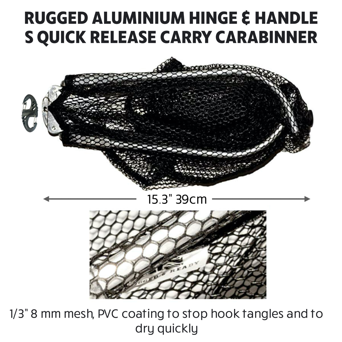 Travel Net. The World's Most Compact Folding Net. Now with Deeper Net & S Clip for Belt or Bag Carry Clip
