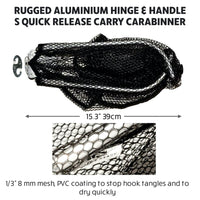 Travel Net. The World's Most Compact Folding Net. Now with Deeper Net & S Clip for Belt or Bag Carry Clip