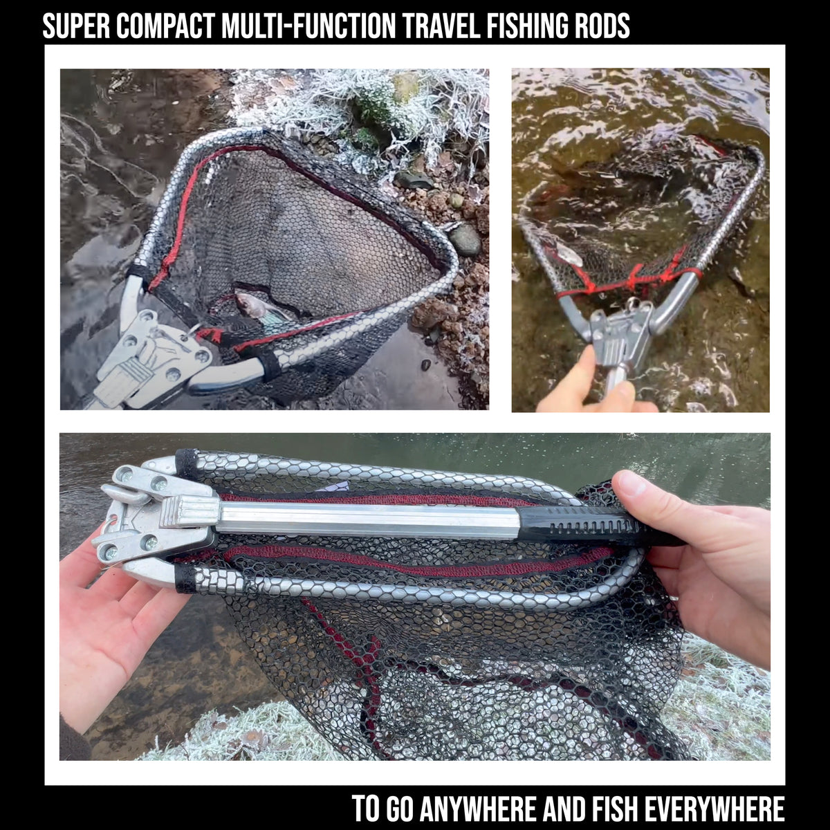 Travel Net. The World's Most Compact Folding Net. Now with Deeper Net & S Clip for Belt or Bag Carry Clip