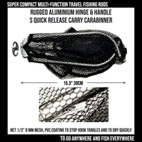 Travel Net. The World's Most Compact Folding Net. Now with Deeper Net & S Clip for Belt or Bag Carry Clip