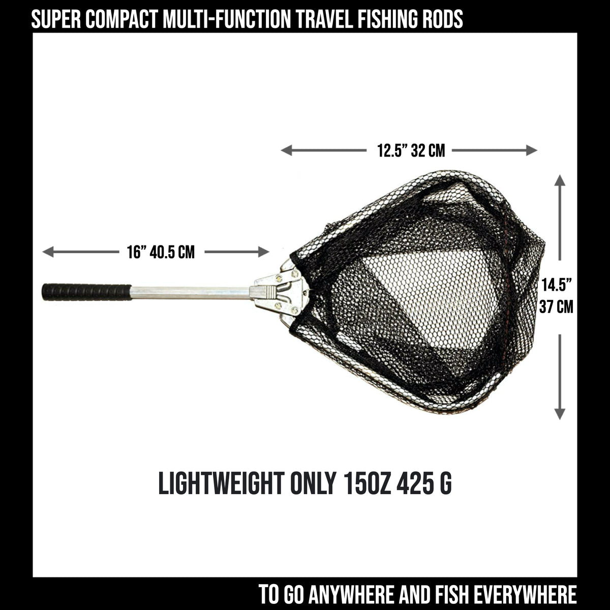 Travel Net. The World's Most Compact Folding Net. Now with Deeper Net & S Clip for Belt or Bag Carry Clip