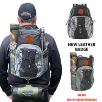 The Travel Fishing Rucksack - 30 L. Ideal for Rigged and Ready Rods. NEW BADGE