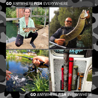 Predator Spin-Cast. Unique Predator-Spin-Baitcast Rod with Micro Trigger 2.2m+1.85m Rod Lengths + 2 Tips