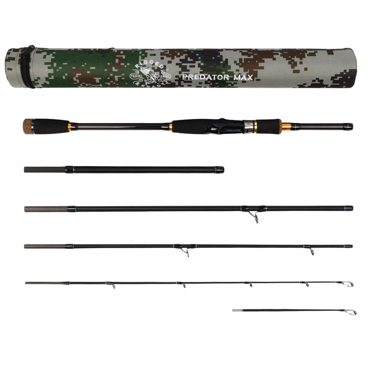 Predator Max. Unique Spin-Baitcast Rod + Unique Micro Trigger + Rod Extension = 4 lengths & Cast Weights