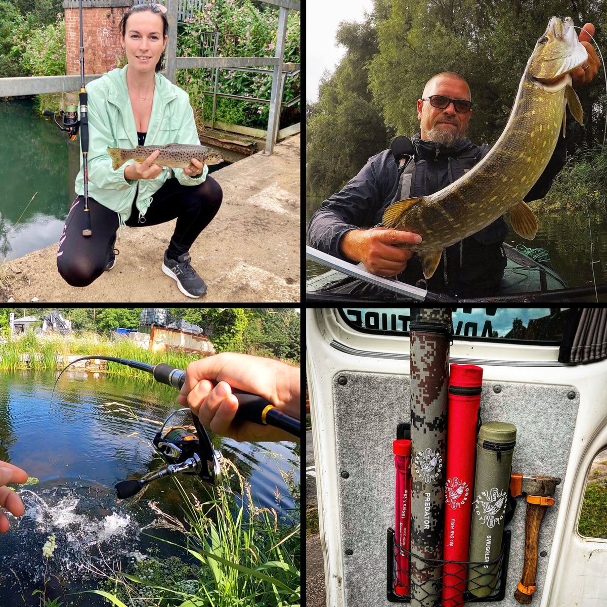 Predator. Unique Spin-Baitcast Rod + Micro Trigger 220cm 7'3"+185cm 6' Lengths + 2 Tips