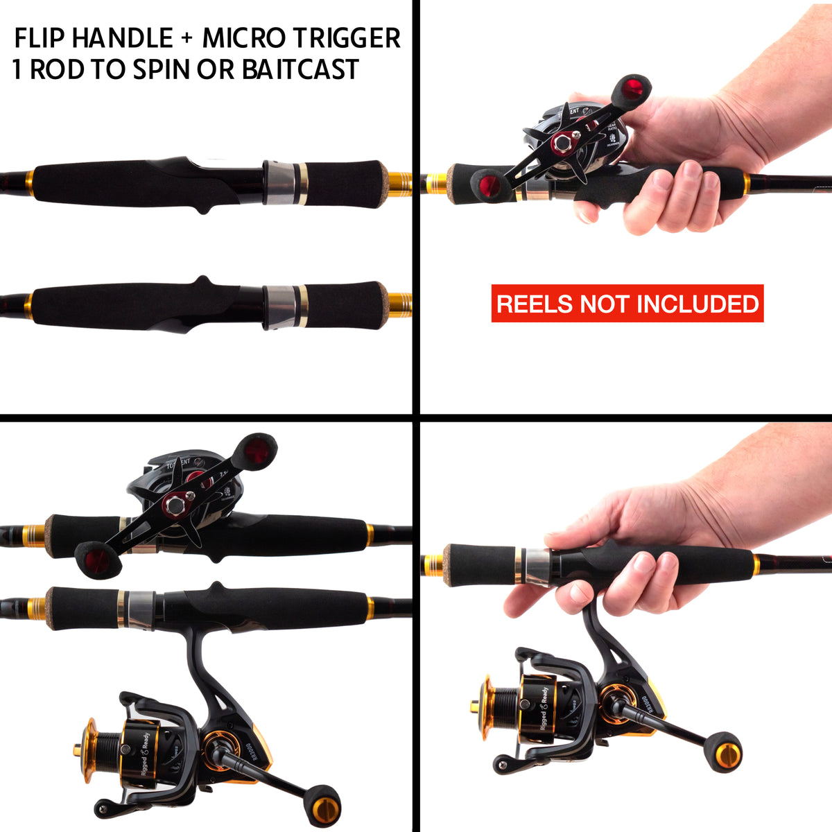 Predator Max Spin-Cast Rod + Micro Trigger + Extension = 4 lengths 253, 220, 215, 1.85cm