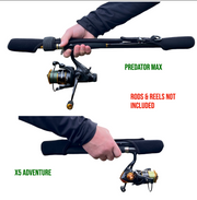 Fishing Rod Carrier - Flexible Stretch Adjustable Rod Carry - Save Weight & Space