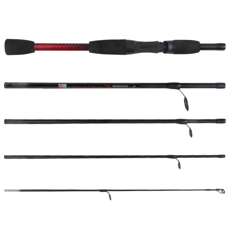 Rucksack Fishing Spinning Rod 5' 6" 170 cm. Compact Length 15.5’ 40 cm. Max Cast Weight 20g (3/4oz)