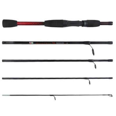 Rucksack Travel Fishing Spinning Rod 6' 182 cm. Compact Length 15.5' 4 –  Rigged and Ready