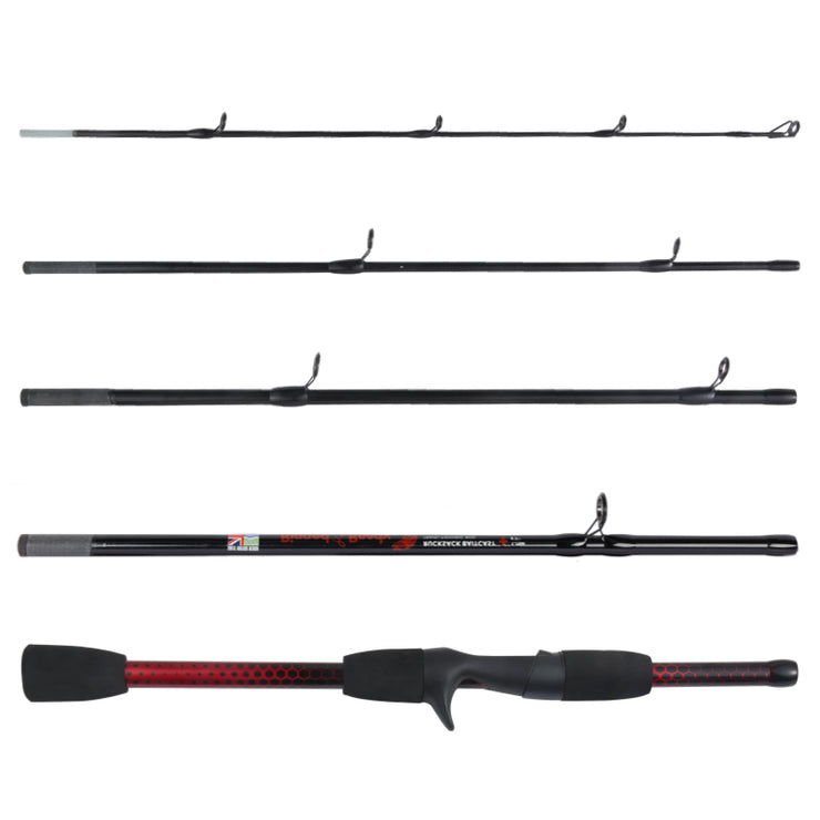 Rucksack Baitcast Travel Fishing Rod 6' 182 cm. Compact Length 15.5' 4 –  Rigged and Ready