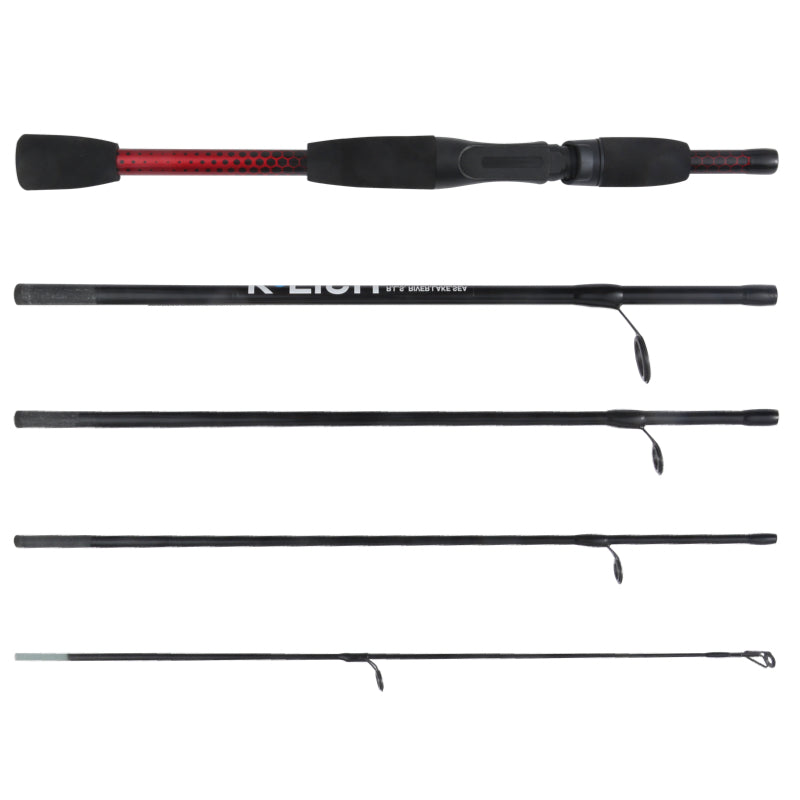 K Fish Rucksack Rod Spin. 5'7" 170cm 5 Section Rod + Soft Case. 2OG C Weight