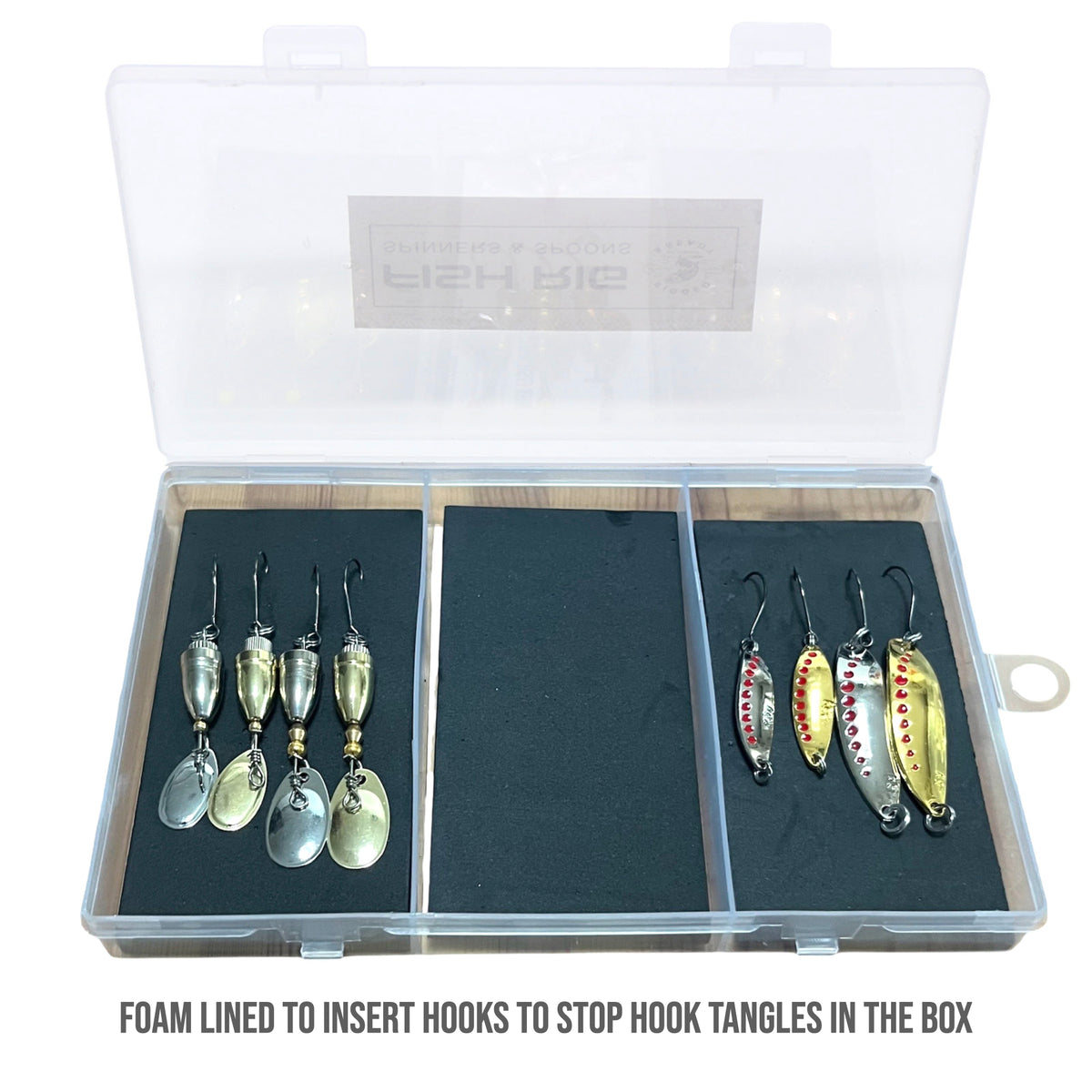 Fish Rig 8 Small Spinners & Spoons Set Barbless