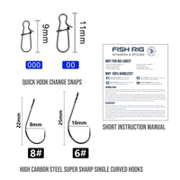 Fish Rig 8 Small Spinners & Spoons Set Barbless