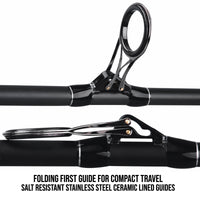 S Mid Combination. Powerful Carp, Predator, Light Surf rod +2 tips. 320 cm (10.5’) + 270 cm (8.85’) rods, RR5000 running/spin reel