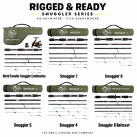 Smuggler 7 Powerful Compact Travel Rod + 2 tips. 260cm 8'6" + 235cm 7'8" fishing options