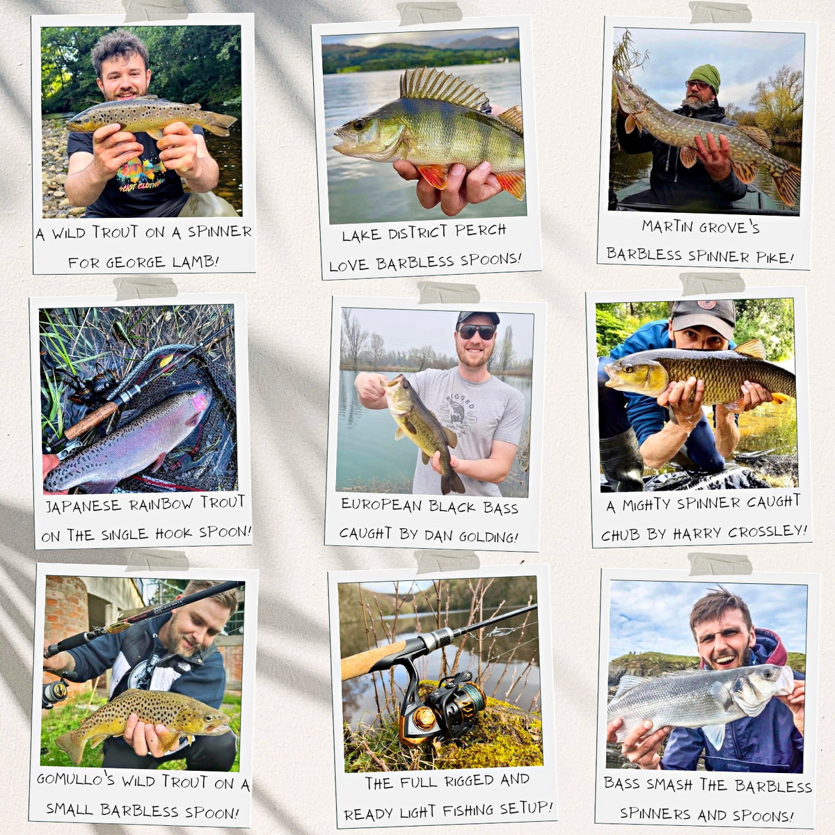 Fish Rig Barbless Spoons 12 Large Premium Fishing Spoons Set Fish Rig 100% Barbless