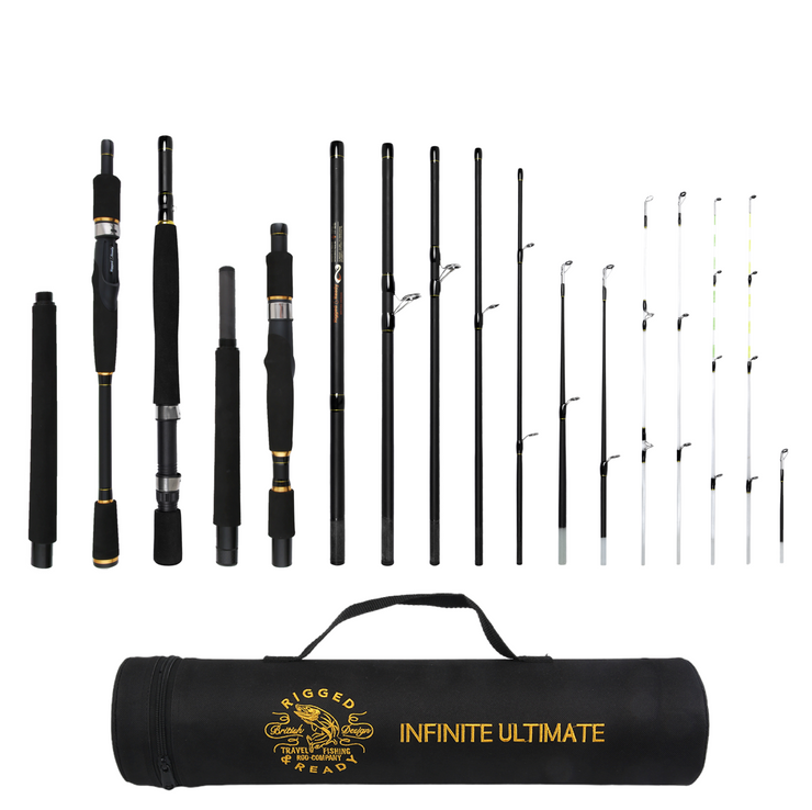 Infinite Ultimate Compact Spin Baitcast Fly Travel Fishing Rod 25