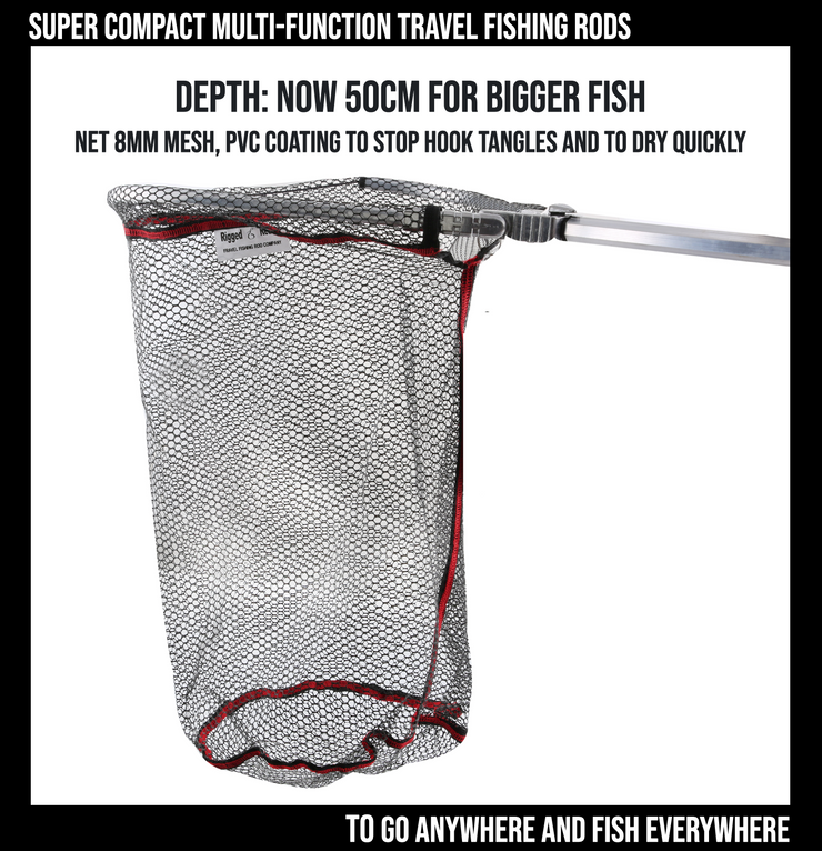 Travel Fishing  Super Compact Landing Net – Rigged and Ready