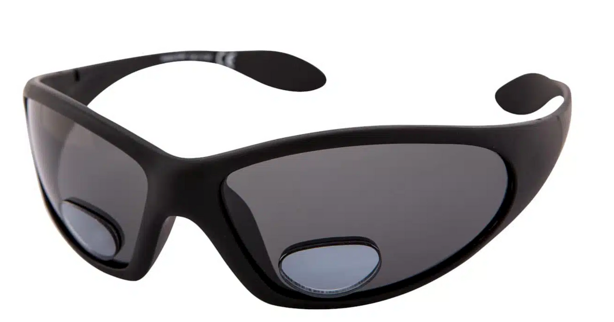 Polarised Fishing Sunglasses with Knot Tying Magnifier. Grey lenses for bright conditions