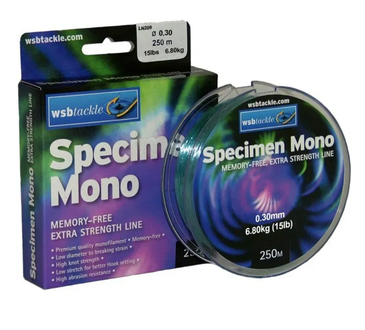 Mono 15lb 250m Specimen Premium co-polymer nylon mono line