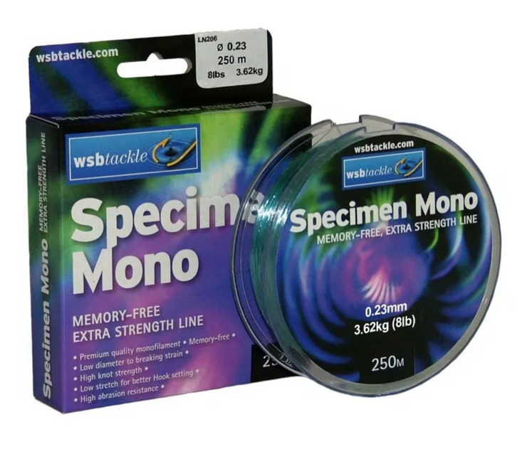 Mono 8lb 250m Specimen Premium co-polymer nylon mono line