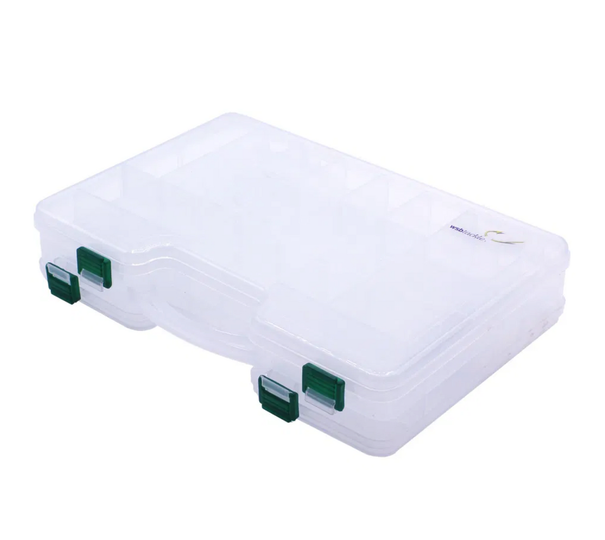 DOUBLE SIDED TACKLE/LURE BOX WITH HANDLE Size 29 x 21 x 5.5cm
