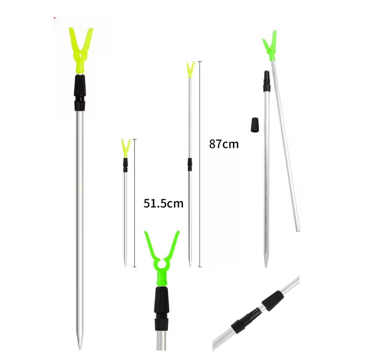 Rod Rest, Bank Stick. Super Light, Adjustable, Extendable, for travel anglerss