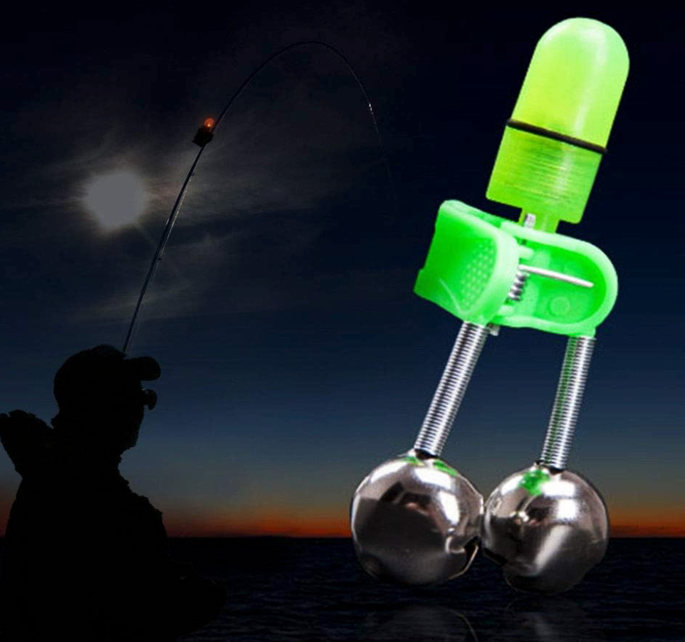 Bite Indicator. Glow in the Dark. Bell and Light Fish Bite Indicator