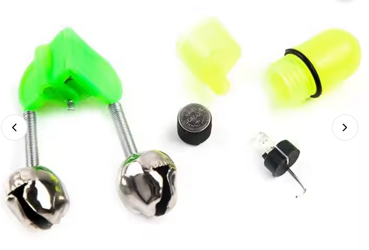Bite Indicator. Glow in the Dark. Bell and Light Fish Bite Indicator