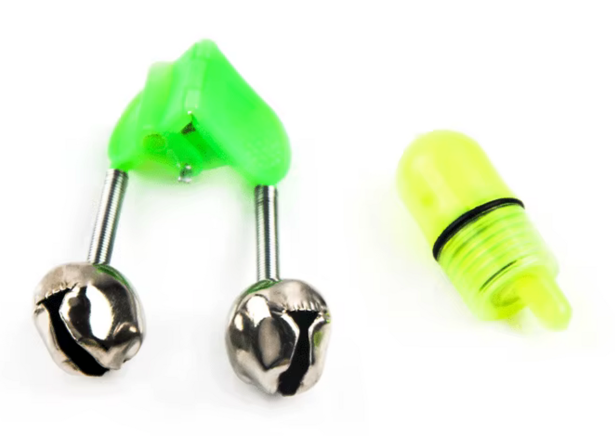 Bite Indicator. Glow in the Dark. Bell and Light Fish Bite Indicator