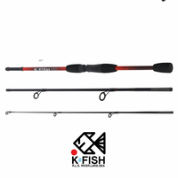 K Fish Fishing Rod By Rigged & Ready 170cm 5’ 7” 3 Section Rod. Compact 60cm 23"
