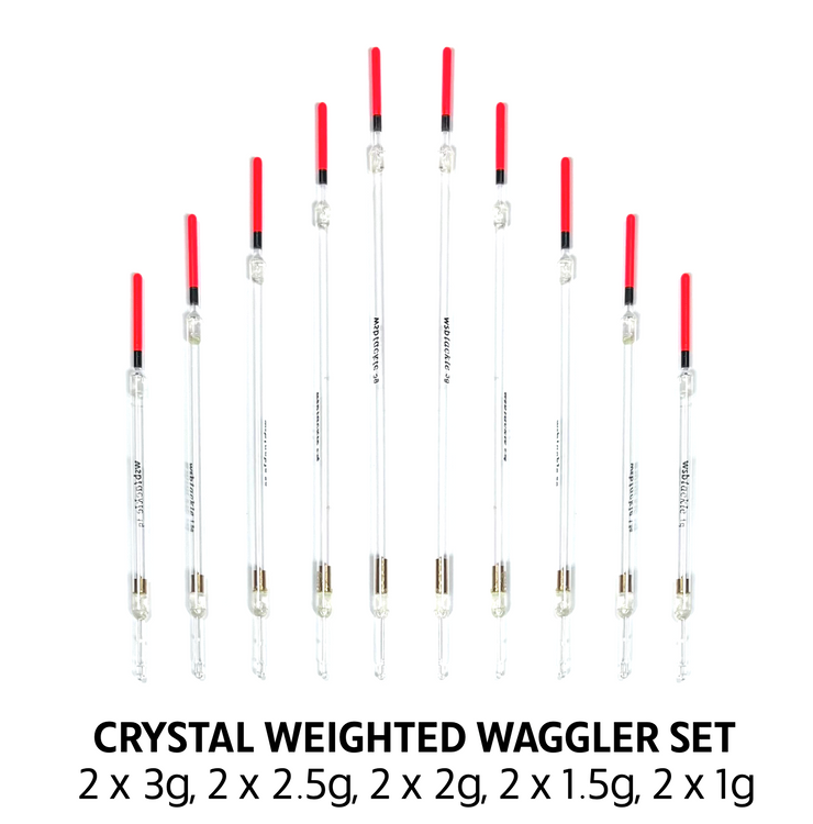 Weighted Crystal Waggler Float Set x 10 Floats