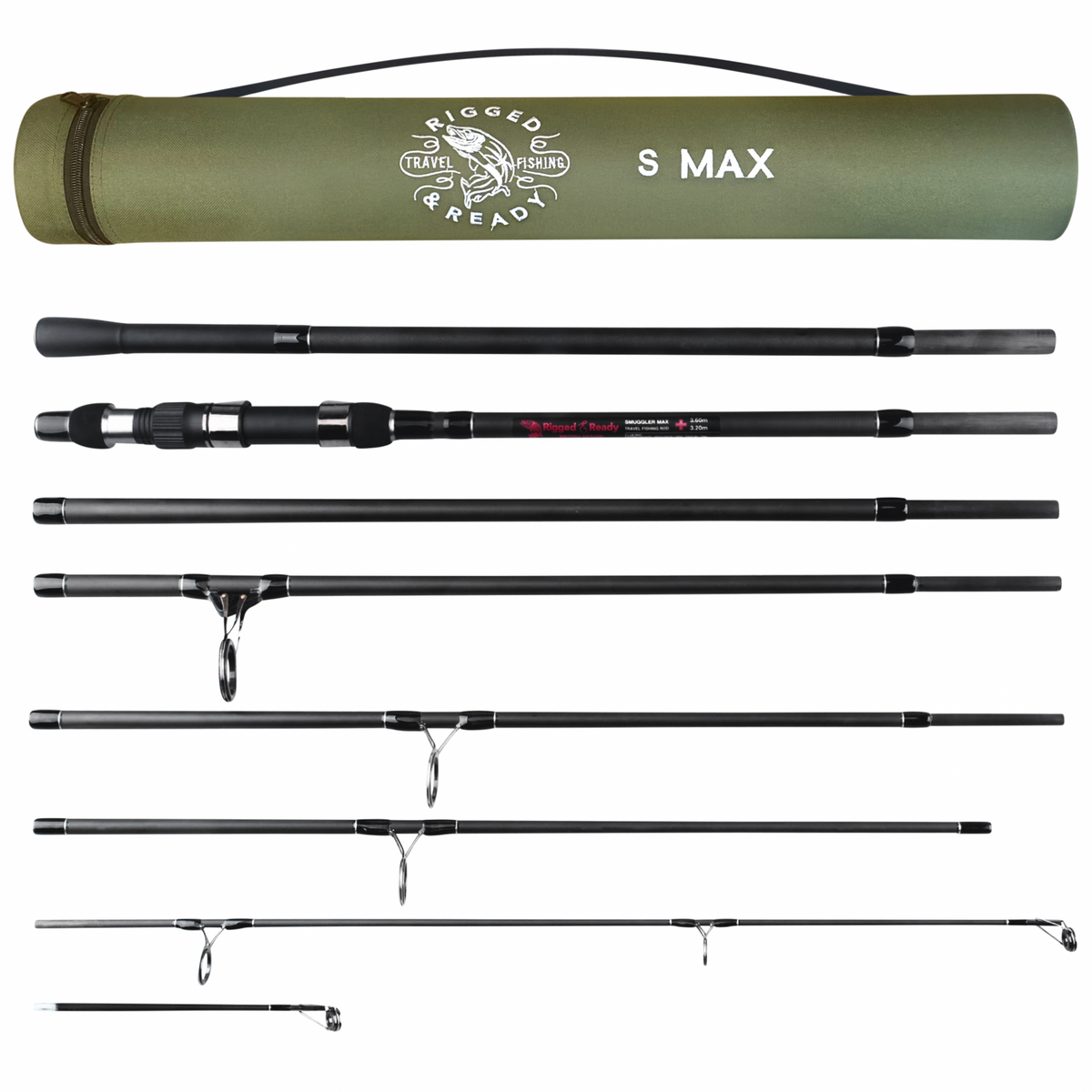 S Max. Big Fish Powerful Predator-Carp-Surf Travel Fishing Rod + 2 tips 3.6+3.2m  11’ 10”+10’ 7”