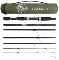 Smuggler 7 Powerful Compact Travel Rod +2 tips. 260+235cm fishing options