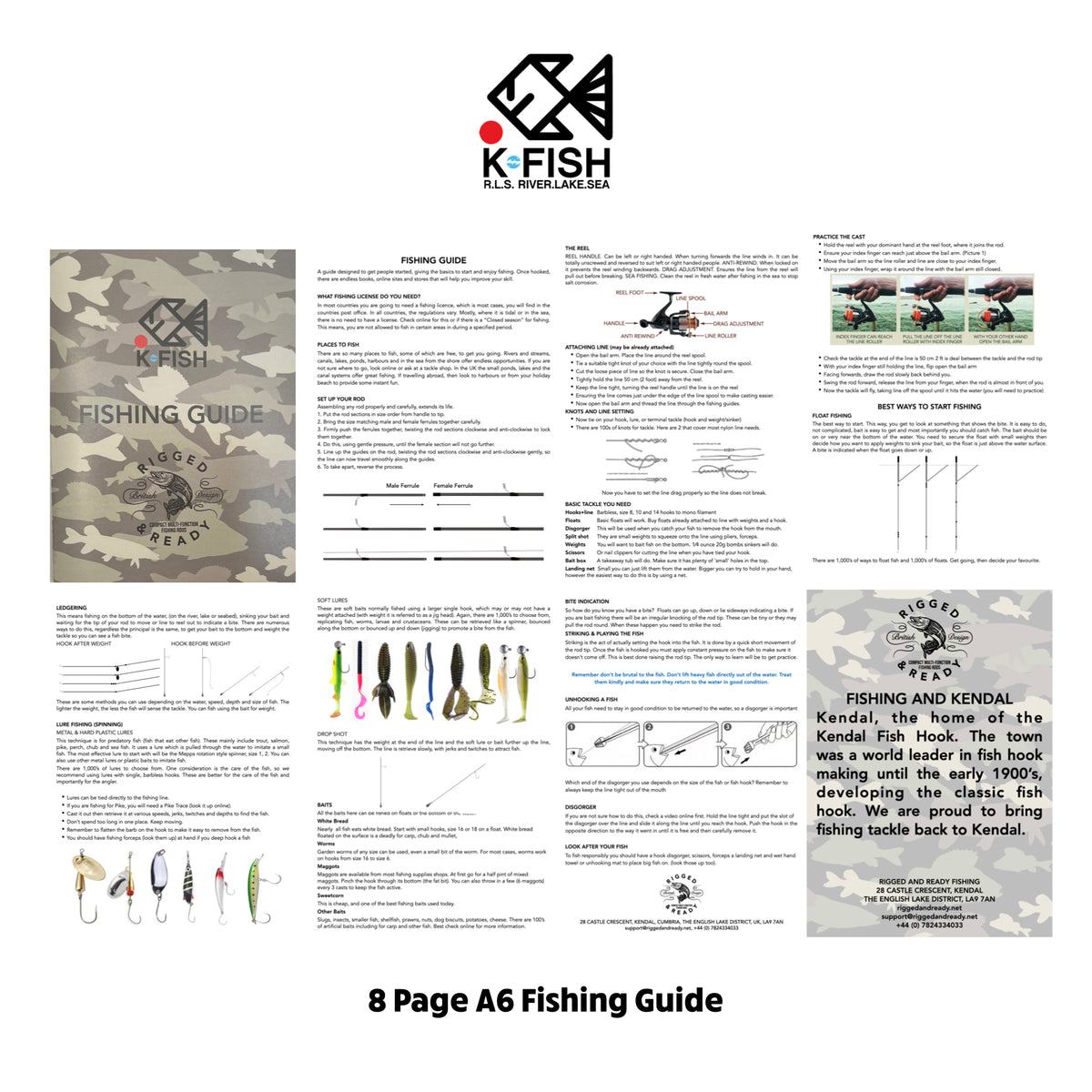 Fish Rig Travel Fishing Tackle Box + Tackle. 30 Essential Tackle Items + How to Fish Guide