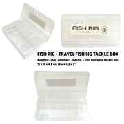 FISH RIG TACKLE BOX - Perfect size, 2 tier box for the travel angler (Empty, no tackle)