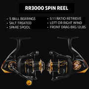 World Traveller Rod-Reel-Case + 2 tips 215+190cm (7'+6') Rod Options