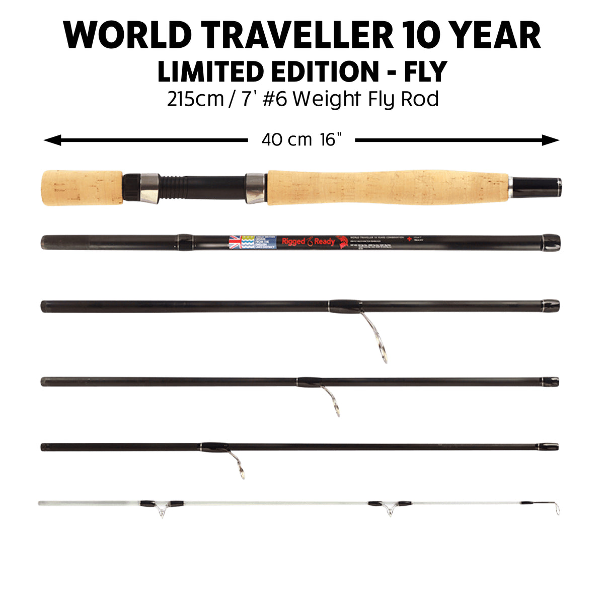 World Traveller 10 Year Anniversary Limited Edition Travel Fishing Rod Set. Only 100 Made