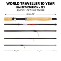 World Traveller 10 Year Anniversary Limited Edition Travel Fishing Rod Set. Only 100 Made