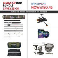 SPECIAL DEAL SAVE £25 – X MAX CP ROD + RR5000 REEL, UNHOOKING MAT, NET & 20LB MONO LINE