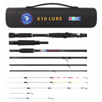 X10 Lure Travel Fishing Rod for Spin & Baitcast