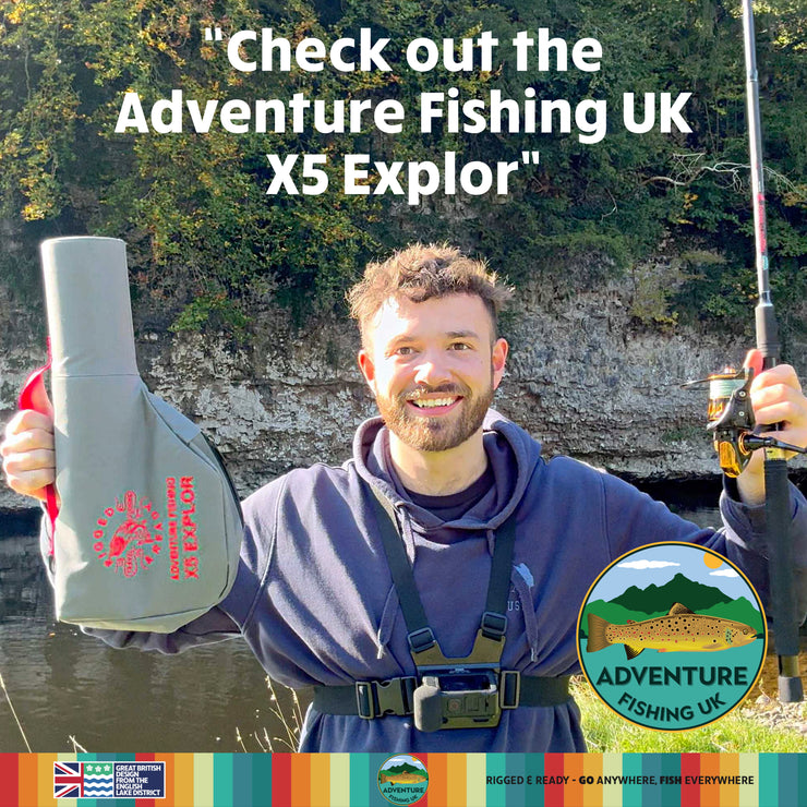 X5 Explor. Limited Edition by Adventure Fishing UK + Rigged and Ready  6-in-1 Fishing Rod