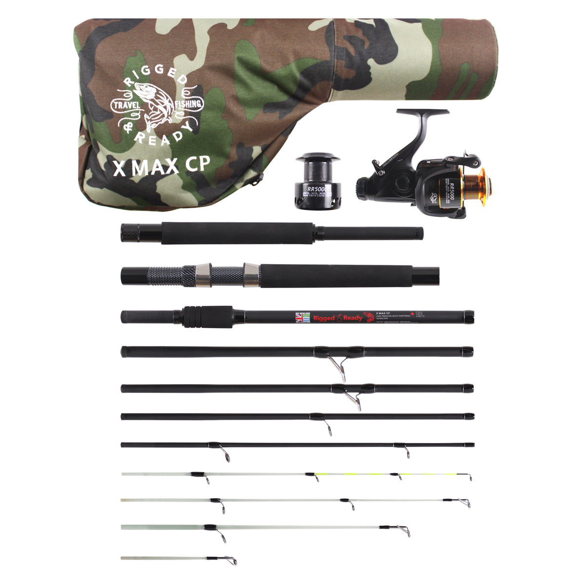 X Max Fishing Rod Combination. Multi-Function Powerful Predator & Carp, Spin, Feeder, Float Rod, Reel and Case