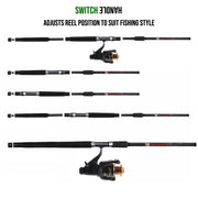 X MAX C-P (CARP-PREDATOR) Fishing Rod, Reel + Case Combination. Bait, Alarm, Spin, Lure, Feeder, Float Rod, Dead Bait Rod. 3 Lengths, 4 tips, 4 Cast Weights