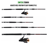 X Max Fishing Rod Combination. Multi-Function Powerful Predator & Carp, Spin, Feeder, Float Rod, Reel and Case
