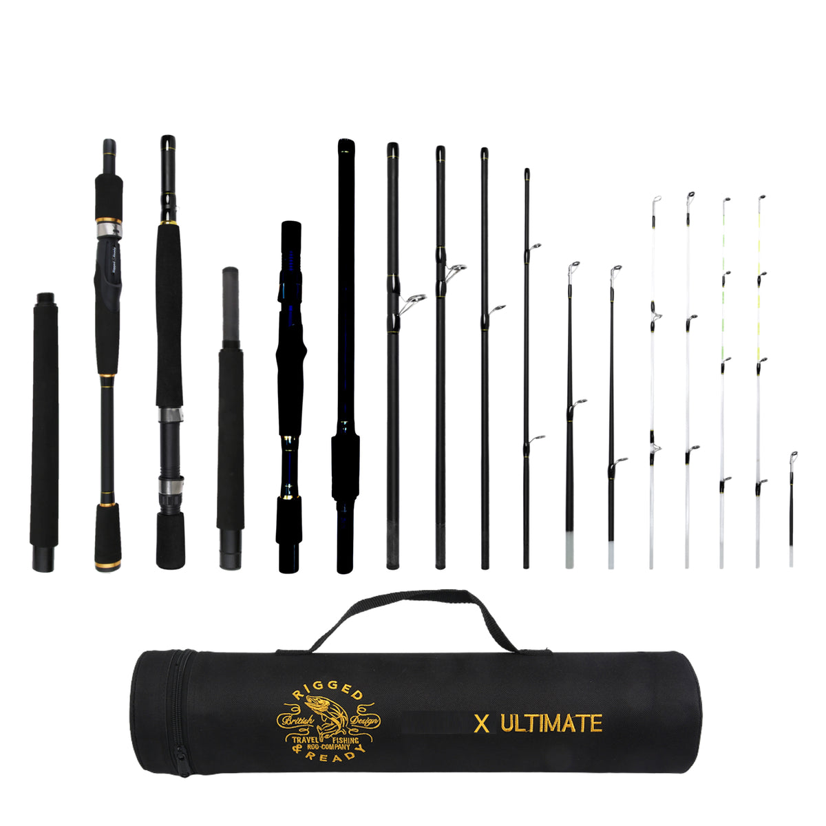 X Ultimate. Compact Spinning-Baitcast-Fly Travel Fishing Rod. 25-in-1 Combination Rods