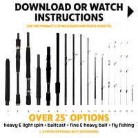 X Ultimate. Compact Spinning-Baitcast-Fly Travel Fishing Rod. 25-in-1 Combination Rods
